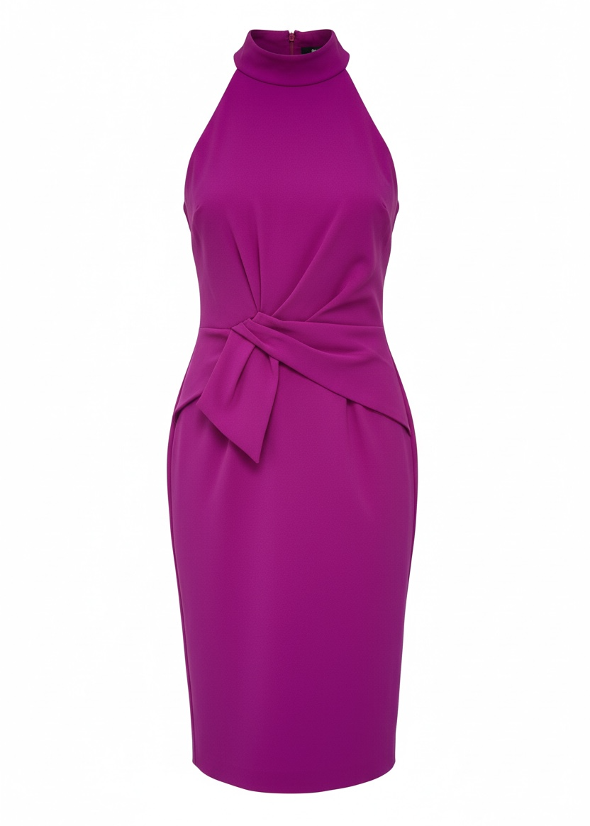 Gulek Slim Jersey Zip Dress in Cyclamen  Carl Meyers