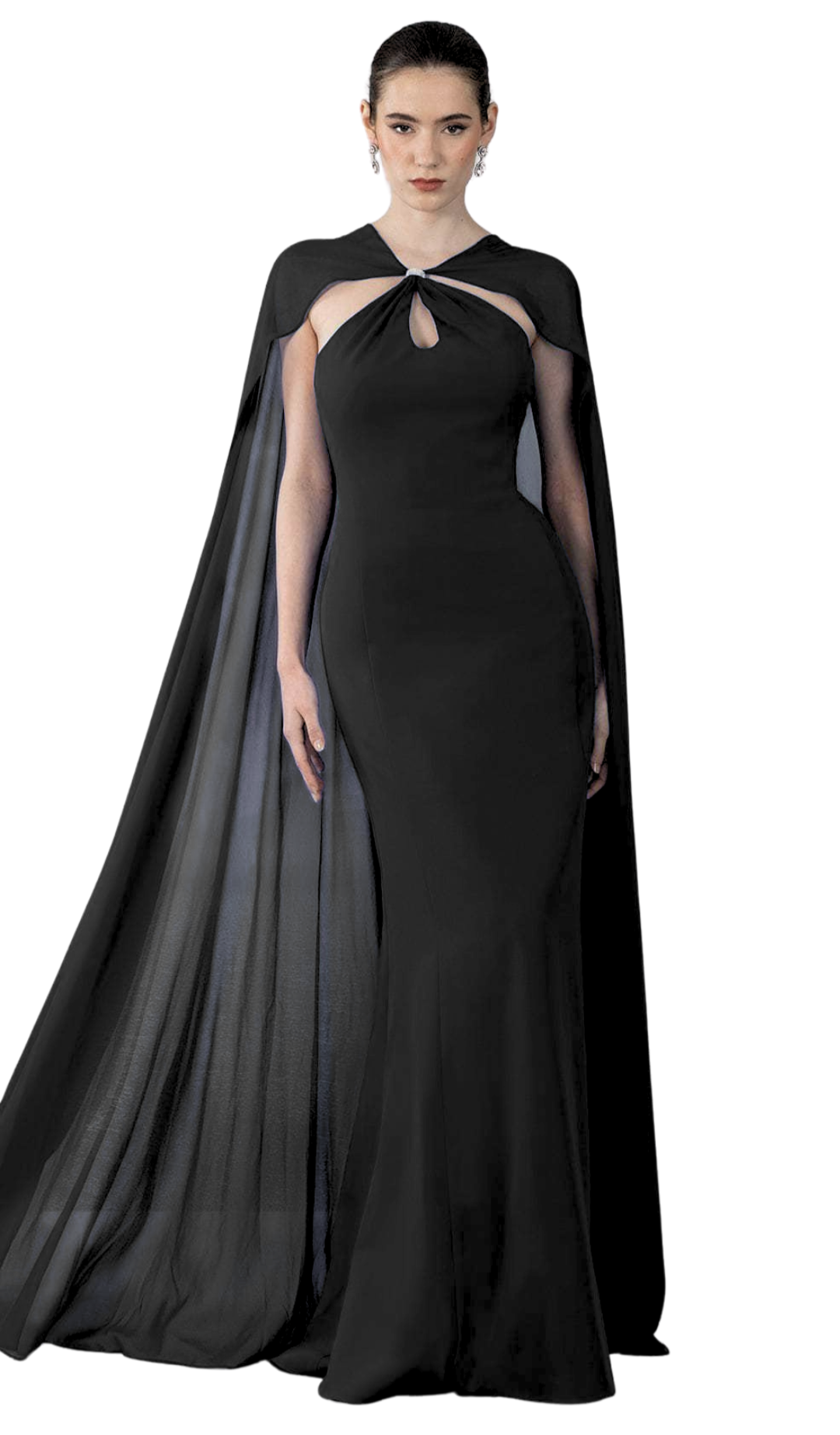 evening dress with sash Lady Black Tie - Brooklyn Gown - Satin Fit & Flare Formal Evening Dress main image 1