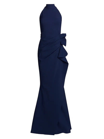 Gudrum Long Mix Jersey Gown - Blu Notte