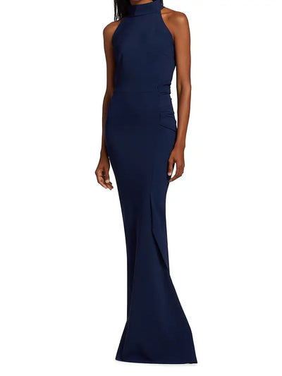 Gudrum Long Mix Jersey Gown - Blu Notte