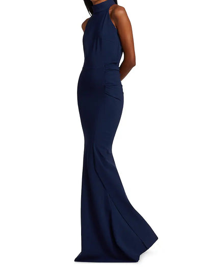 Gudrum Long Mix Jersey Gown - Blu Notte