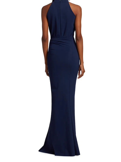 Gudrum Long Mix Jersey Gown - Blu Notte