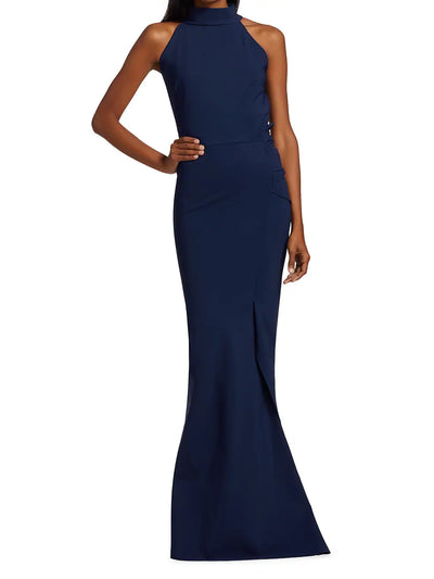 Gudrum Long Mix Jersey Gown - Blu Notte