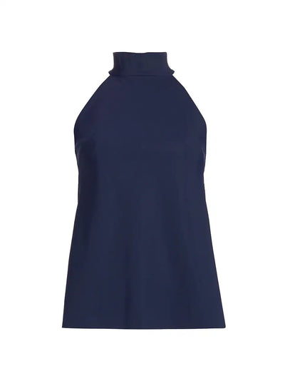 Tiffy Halter Blouse in Blu Notte