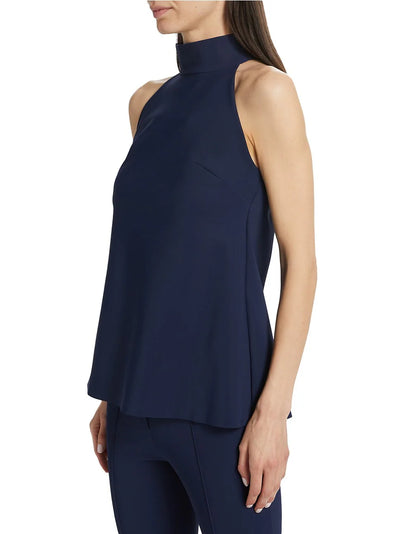 Tiffy Halter Blouse in Blu Notte