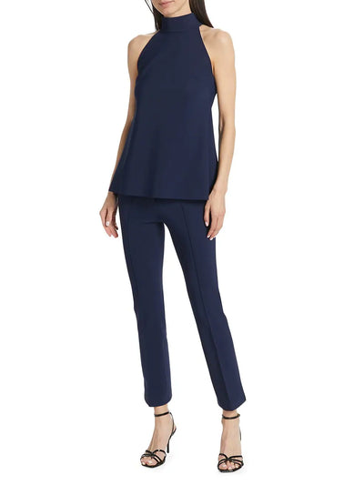 Tiffy Halter Blouse in Blu Notte