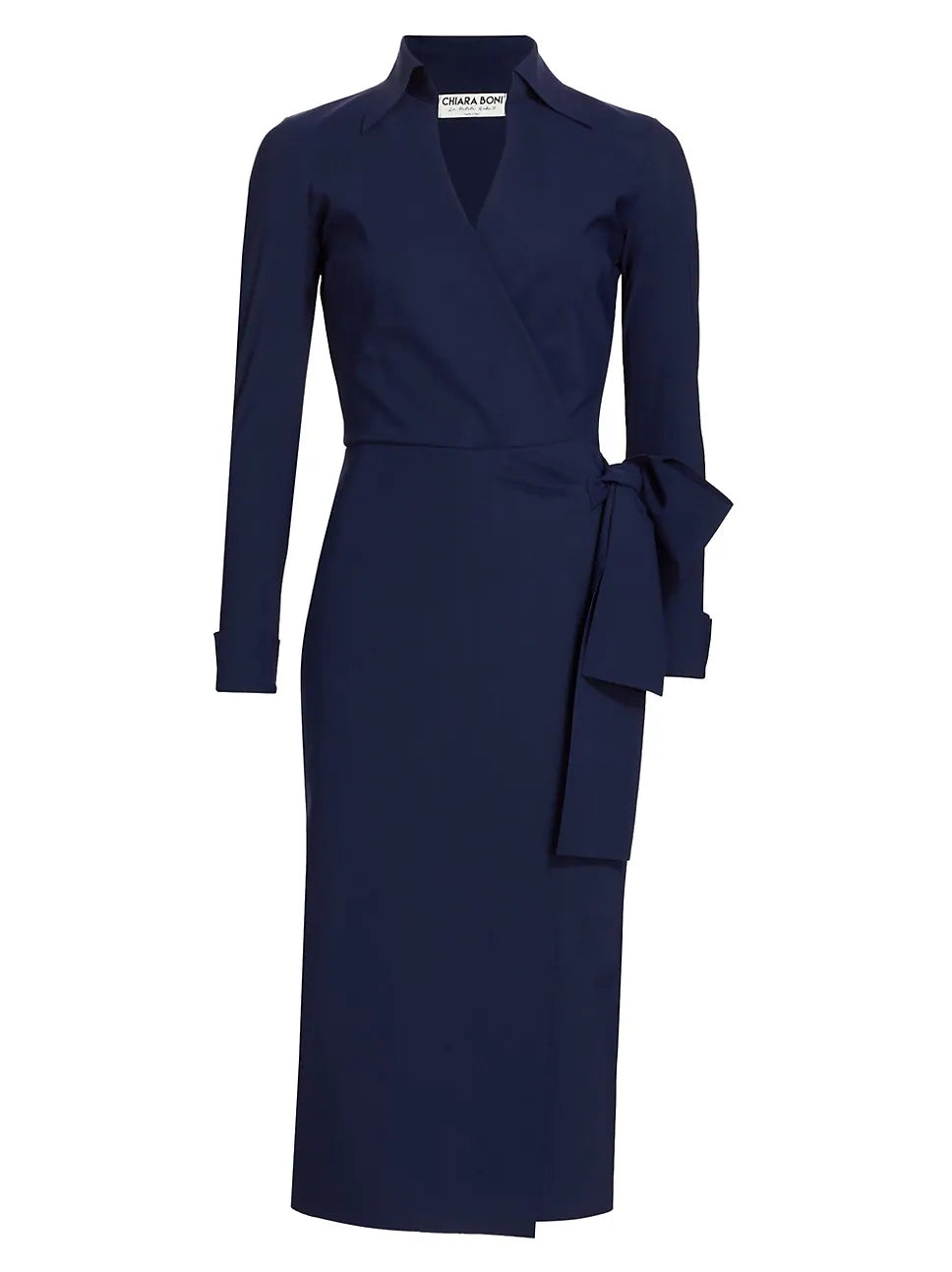 Chiara Boni La Petite Robe Women's Kamala Matte Jersey Wrap Dress - Blue Notte