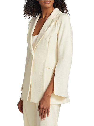 Ottilia Monogrammed-Lace Blazer - Cream