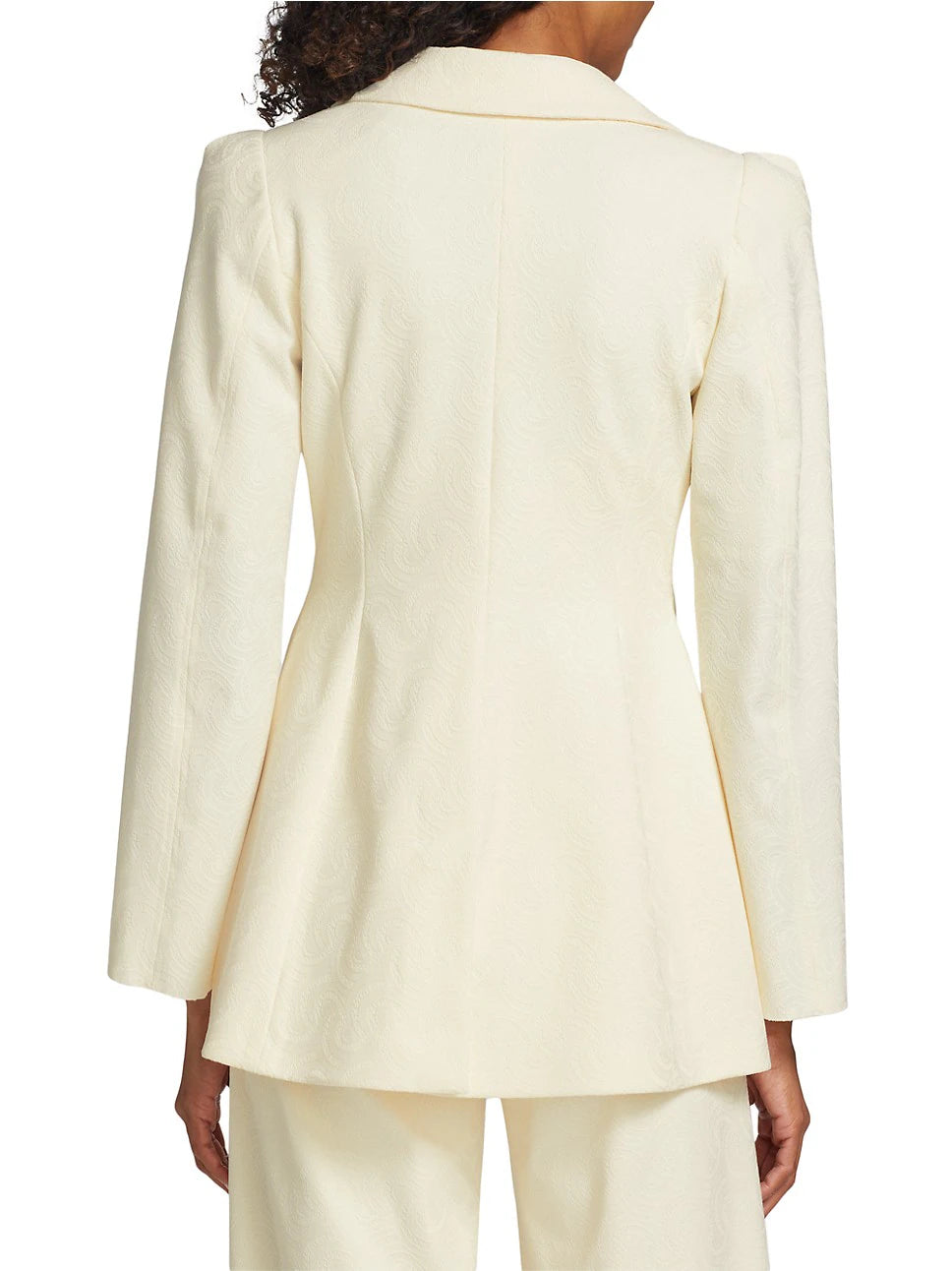 Ottilia Monogrammed-Lace Blazer - Cream