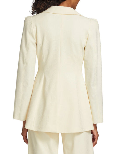 Ottilia Monogrammed-Lace Blazer - Cream