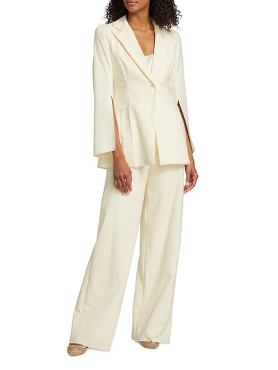 Ottilia Monogrammed-Lace Blazer - Cream