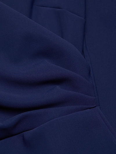 Zalfa Ruched Gown in Blu Notte