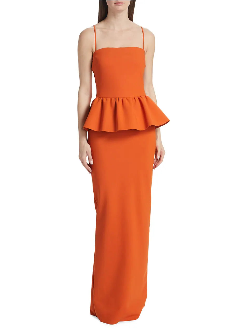 Panthea Strapless Peplum Gown - Blue