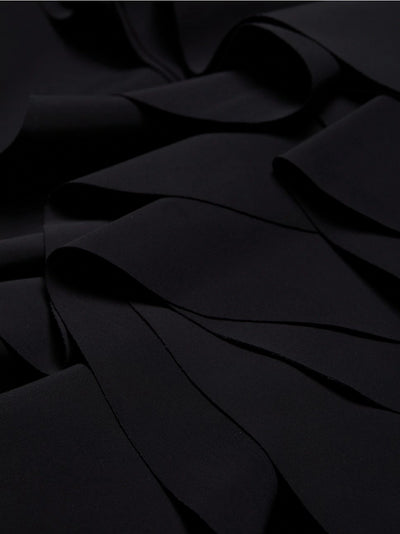 Ah Ruffled High-Neck Gown
