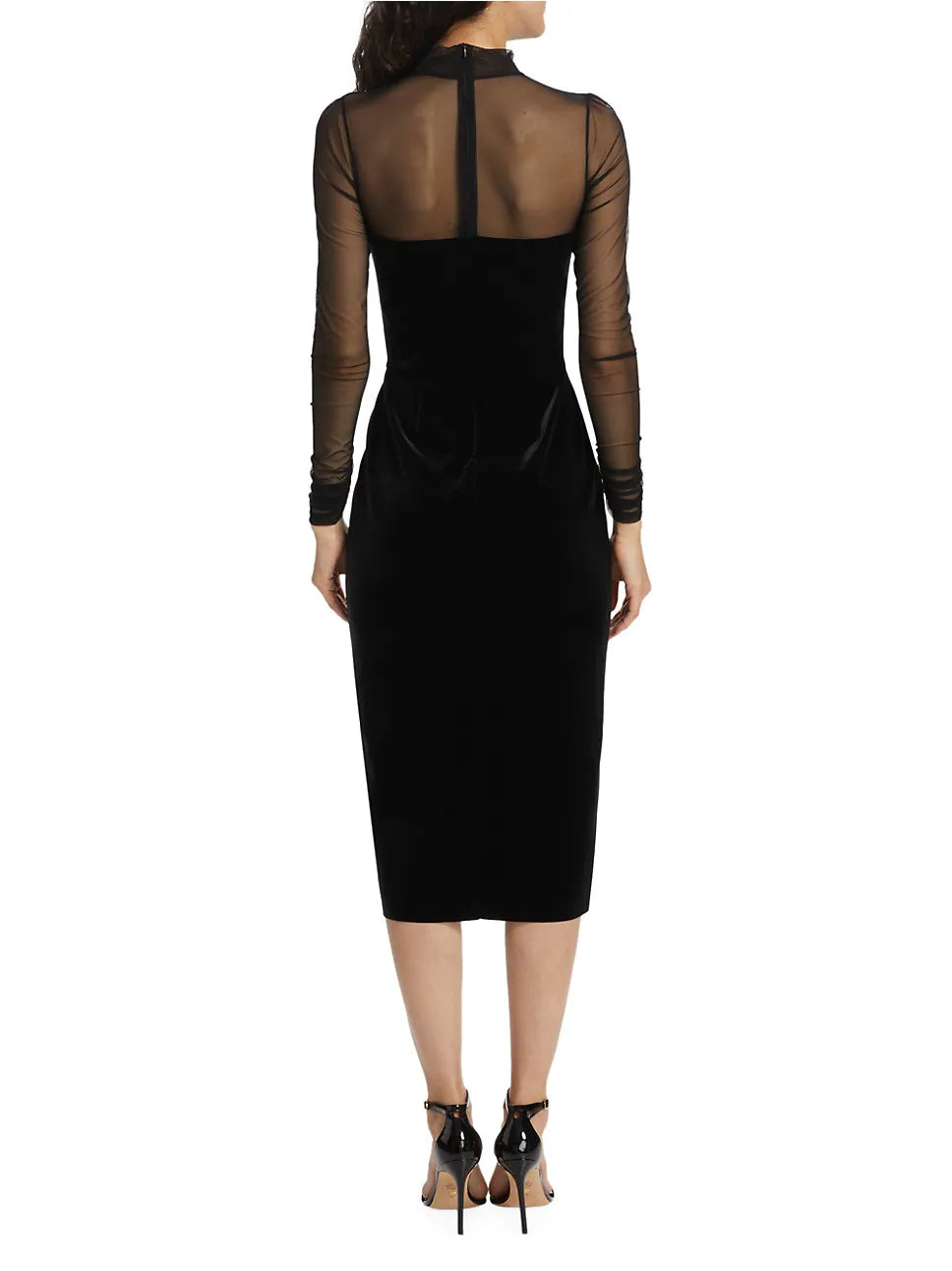 Calanta Velvet Illusion Midi-Dress