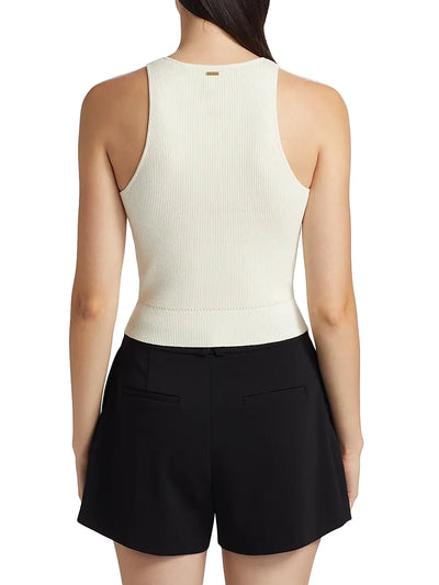 Avery Racer Tank in Ivory