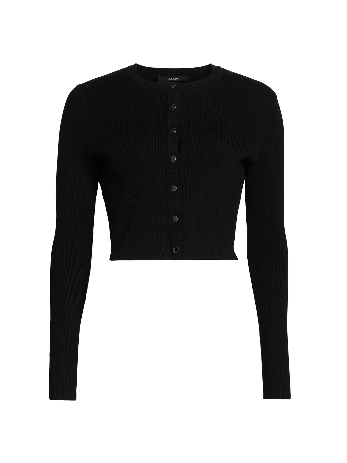 Zoe Classic Cropped Cardigan in Black