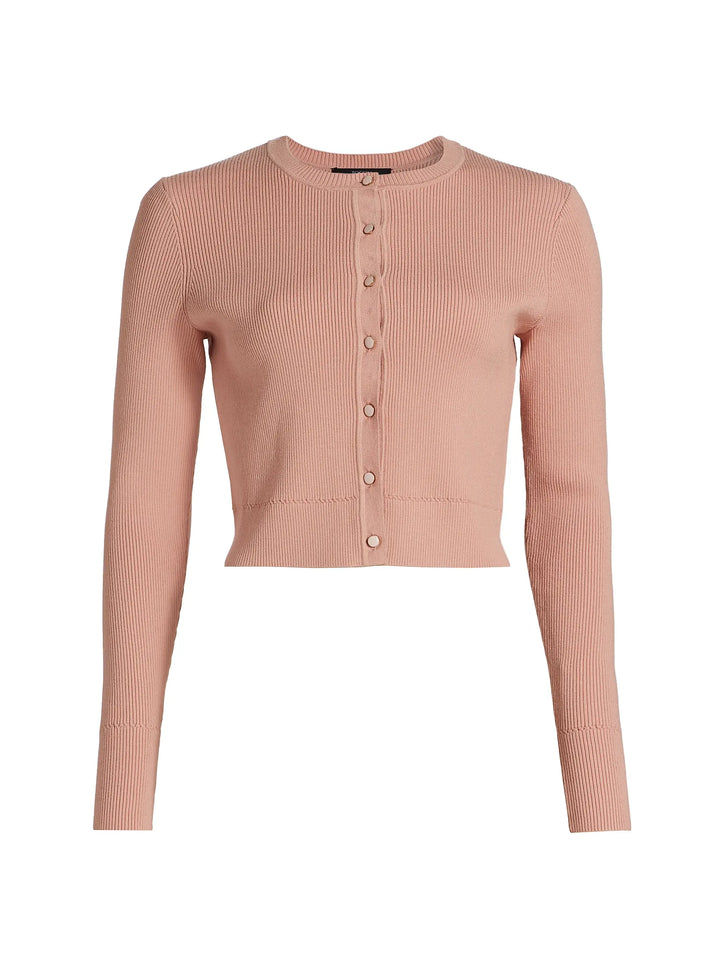 Zoe Classic Cropped Cardigan in Blush – Carl Meyers