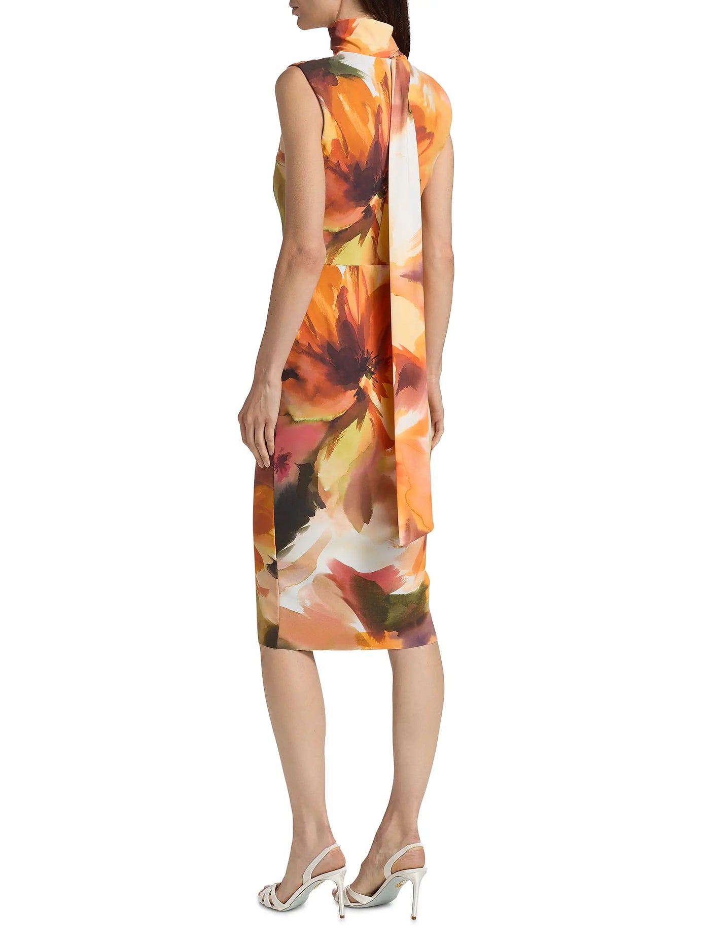 Kayat Print Cocktail Dress in Linda Amber Print