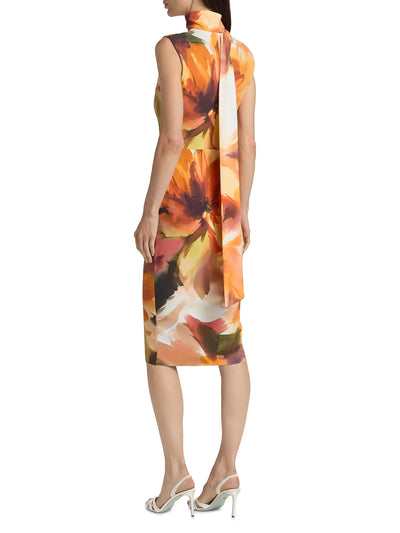 Kayat Print Cocktail Dress in Linda Amber Print