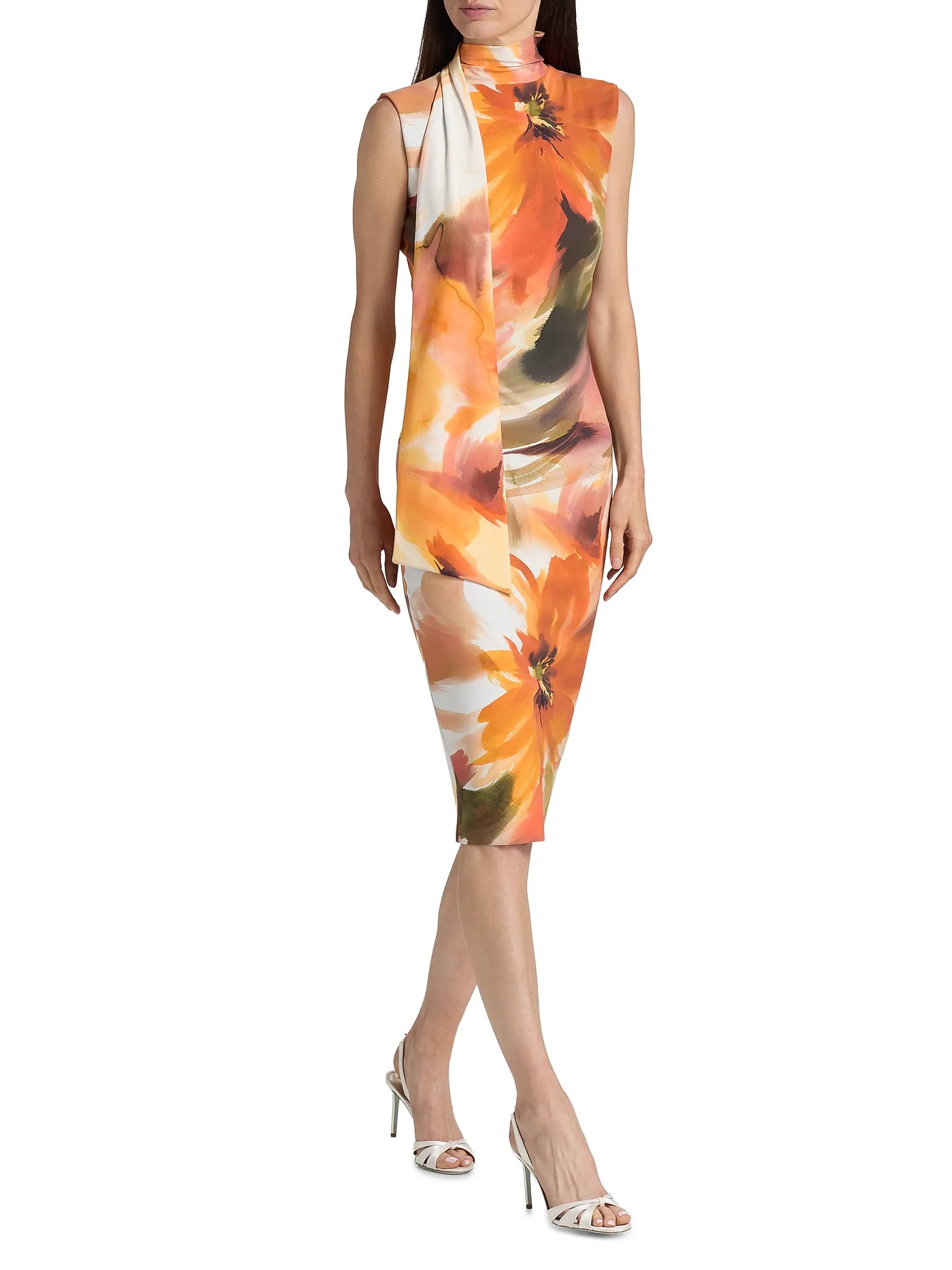 Kayat Print Cocktail Dress in Linda Amber Print