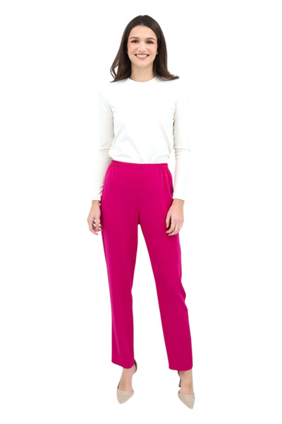 Supernova Matte Crepe Elastic Waist Cig Pant Fuchsia