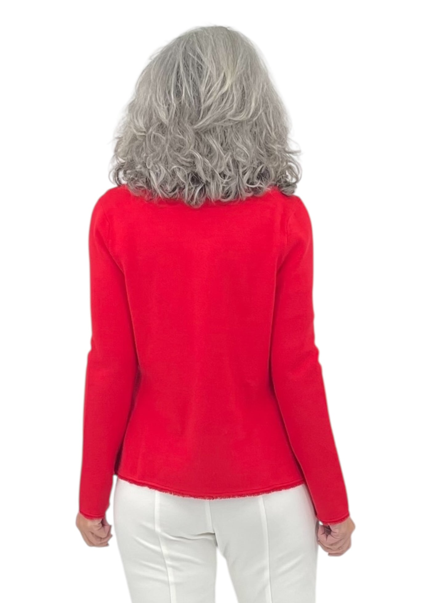 Fringe Jacket in Lipstick