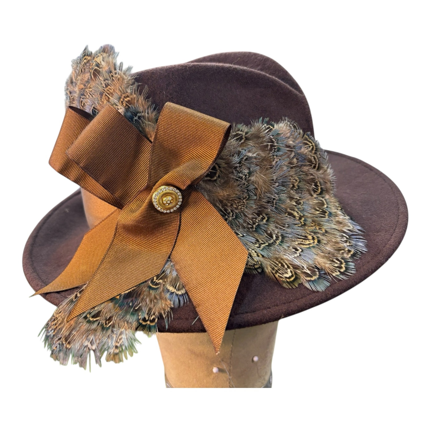 Small Brim Brown Fedora