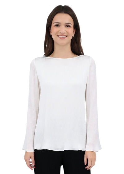 Plisse Tunic in White