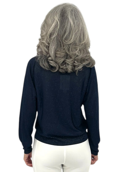 Shimmer Pullover in Navy