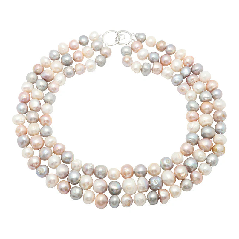 Light Mix Bam Bam Triple Strand Necklace
