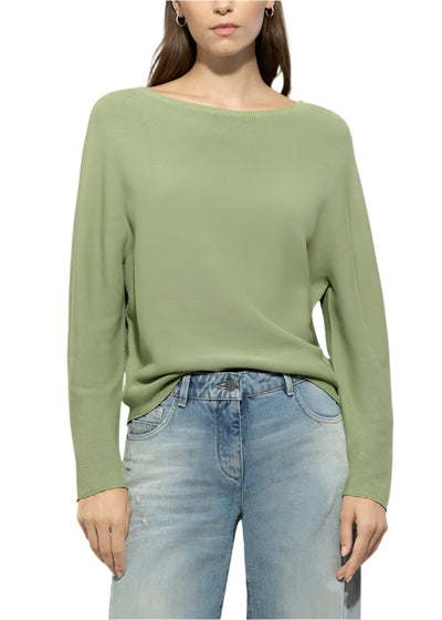 Left-Structure Sweater in Easy Green