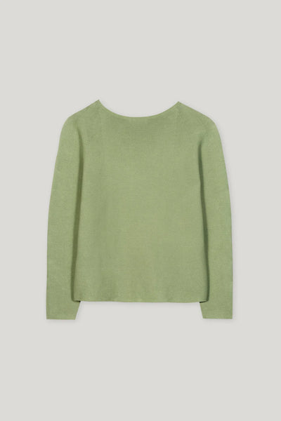 Left-Structure Sweater in Easy Green