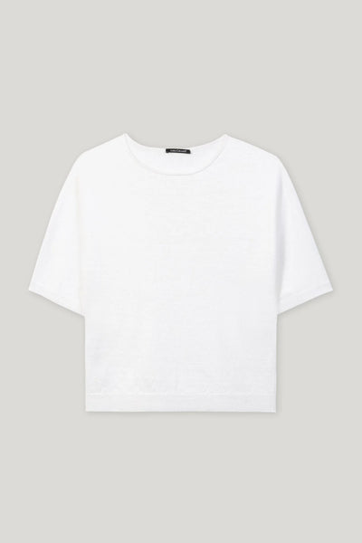 Linen Sweater in Bleached White