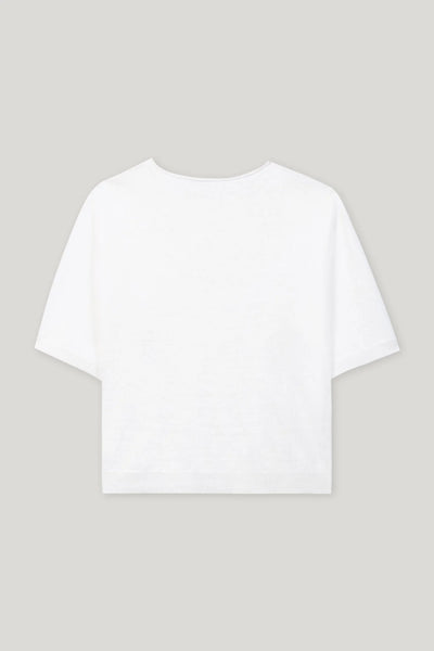 Linen Sweater in Bleached White
