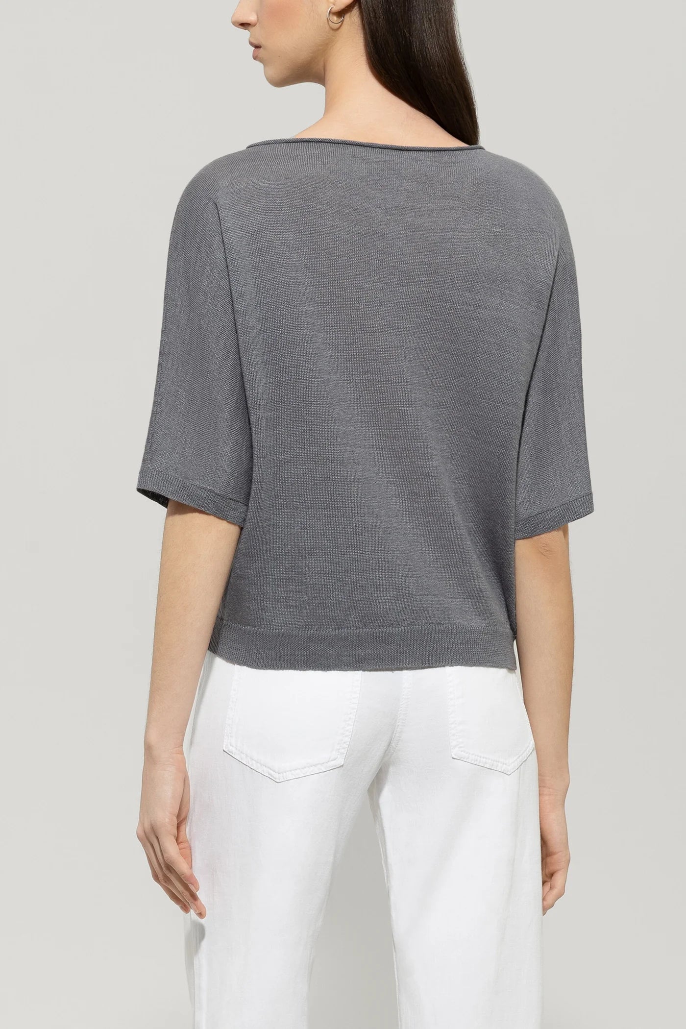 Linen Sweater in Cool Gray