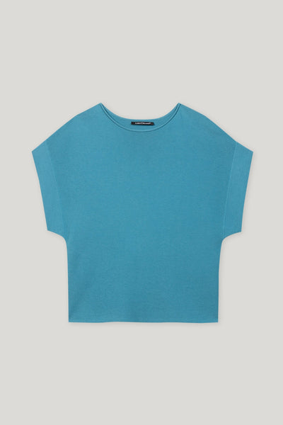Left Structure Sweater in Turquoise