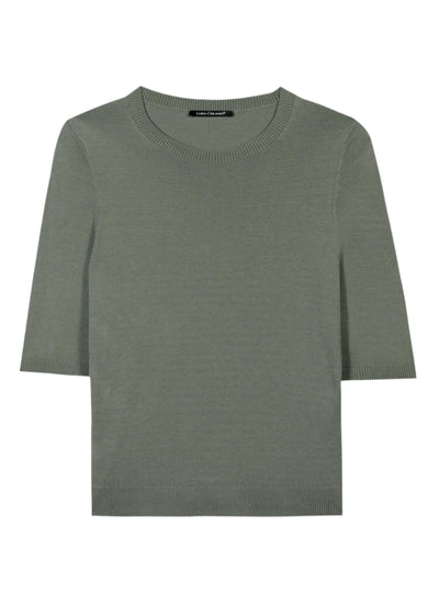 Fine Knit Sweater in Cool Khaki