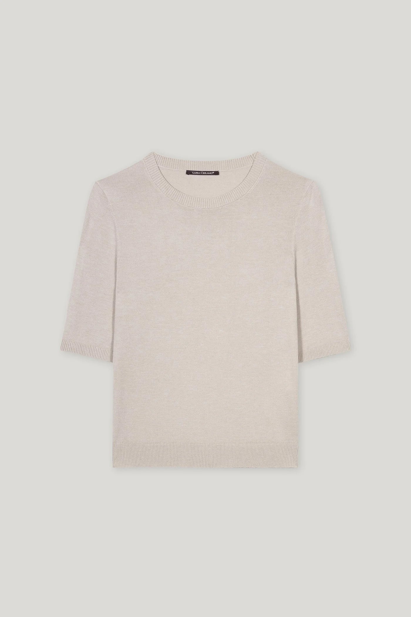Fine Knit Sweater in Oyster