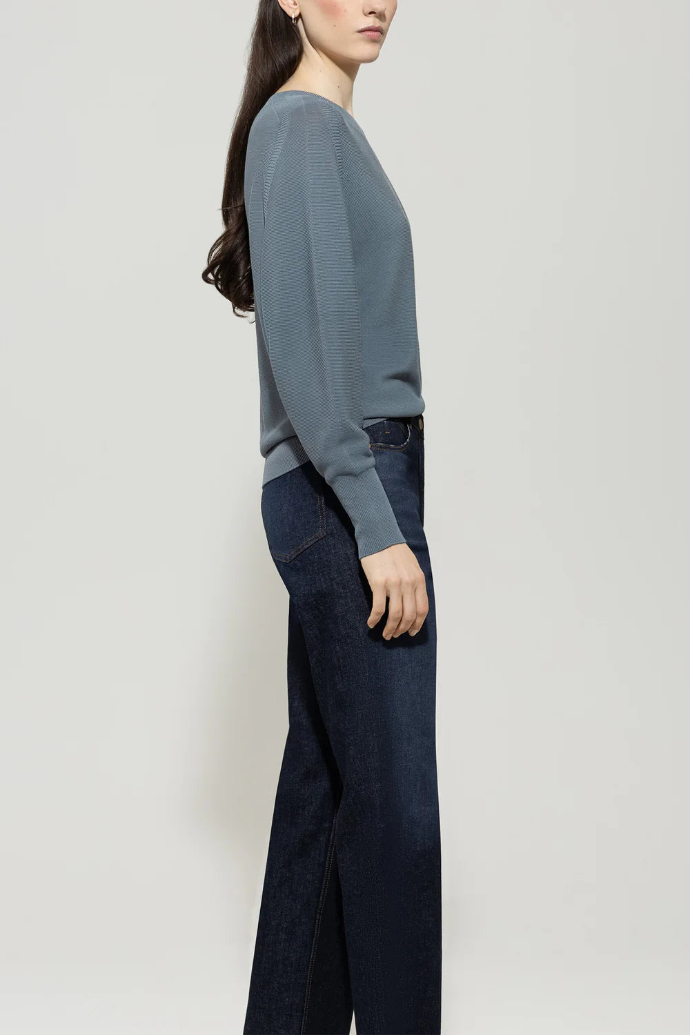 Seamless Sweater in Greyish Blue