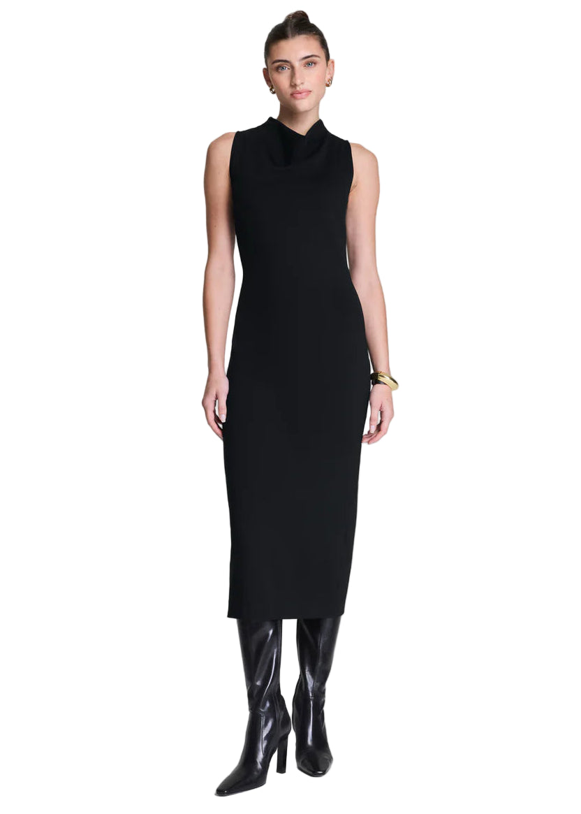 Sleeveless Midi Dress in Classic Black