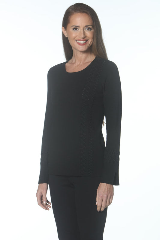 Lace Up Tunic in Black