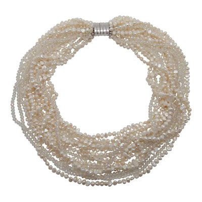 8 Strand Ivory Quartz Necklace