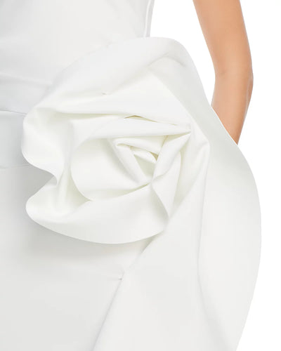 Ethane Rosette Gown in White
