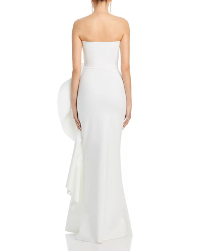 Ethane Rosette Gown in White