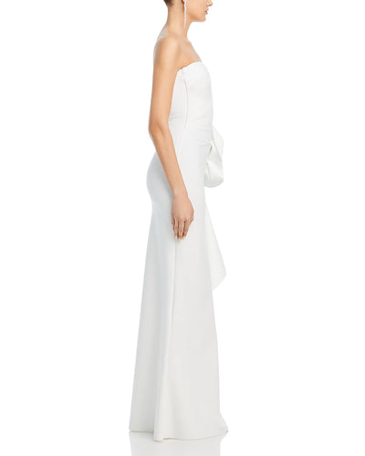 Ethane Rosette Gown in White