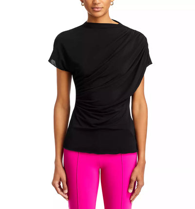 Dotta Crepe Jersey Blouse in Nero