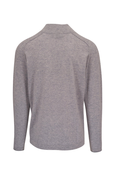 Men's Sport Quarter Zip Mock in Silver