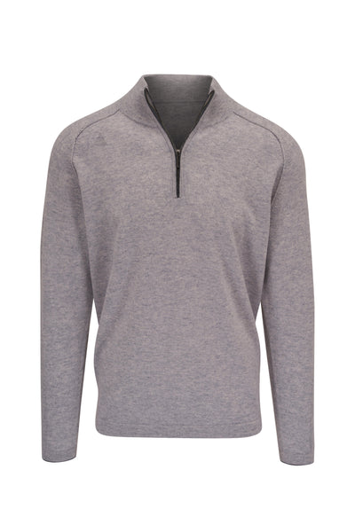 Men's Sport Quarter Zip Mock in Silver