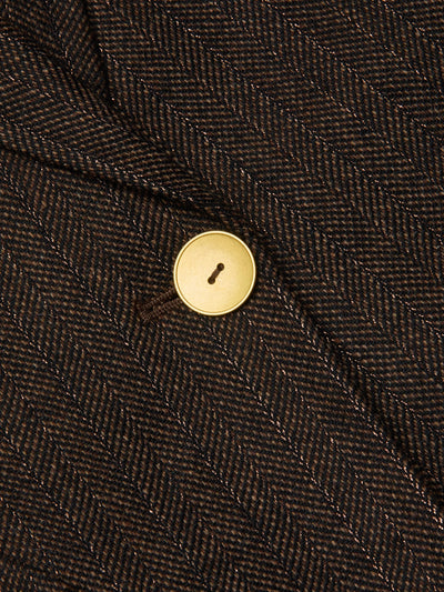 Chamberlain Pinstripe Blazer in Brown/Bronze